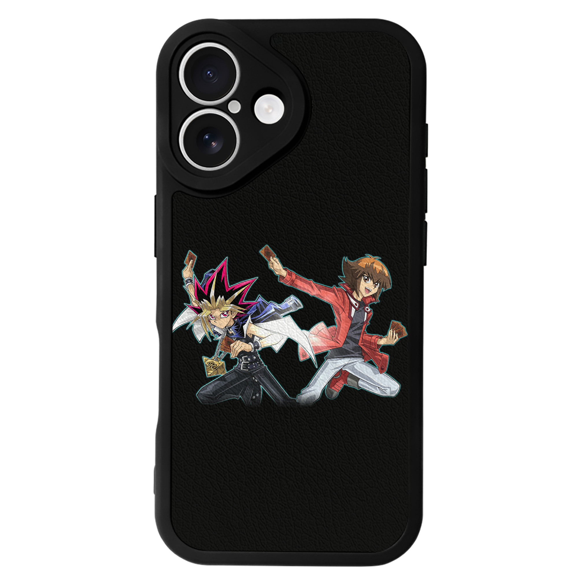 （画像用） 遊☆戯☆王 Yu-Gi-Oh! 【iPhone 16シリーズ対応】シリコンスマホケース（レザー調） 材質：シリコン